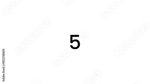 Circle countdown timer 10 to 0 animation with white background. 4k video