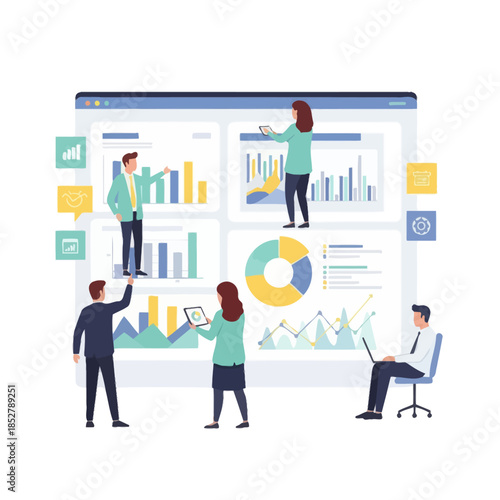 Collaborative Data Analysis and Visualization in a Modern Business Environment with Multiple