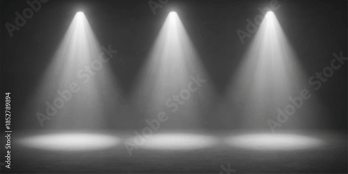 Spotlight shining on empty stage at night