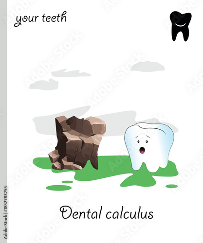 Funny Teeth vector dental calculus.eps