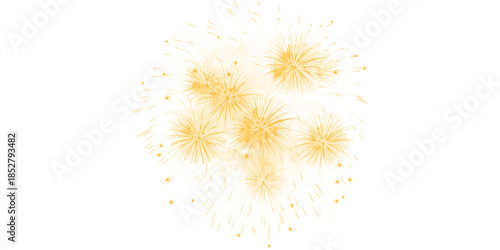 Φωτογραφία Vibrant golden fireworks ignite the dark night sky a spectacular burst of dazzli