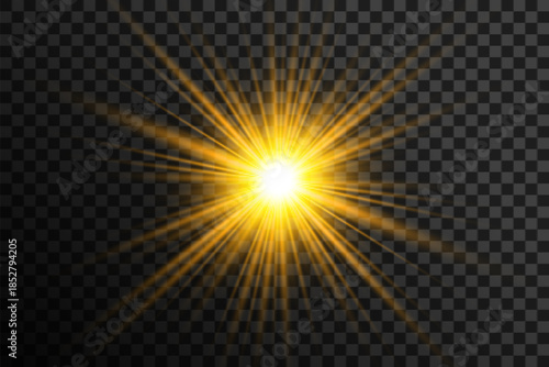 transparent glowing lens flare background