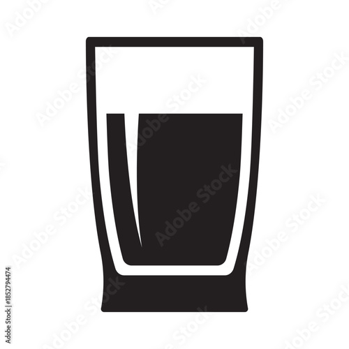 Water Cup Icon for Healthy Drink. Drinking Glass Icon.