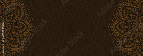 Dark brown textured background with subtle ornamental patterns and vintage feel.