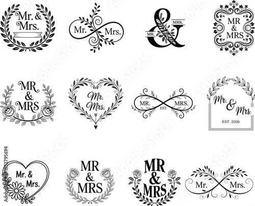 Family Monogram, custom family name, family frame