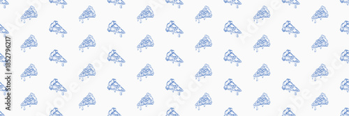 Hand-drawn pizza pattern with clean lines and a retro Mediterranean mood. Works well for wallpaper, bakery packaging, and decorative culinary textiles