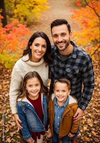 Autumn's Embrace: Family Portrait
