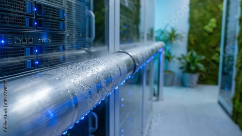 Efficient Liquid Cooling: Water Droplets Condensing on Metallic Cooling Pipe in Sustainable Green Data Center