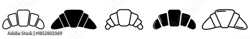 Croissant icon set