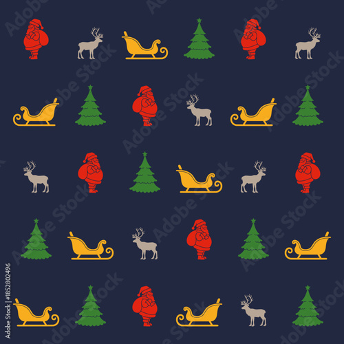 Seamless Christmas Santa Pattern