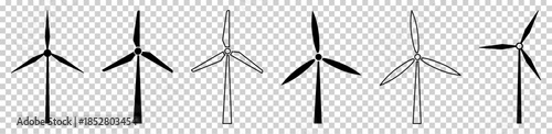 Set of windmill icon