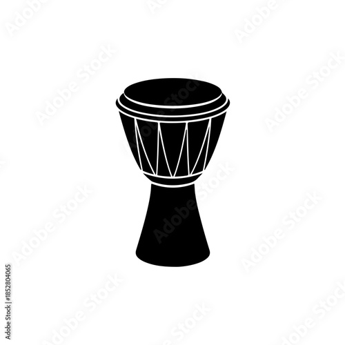 Traditional djembe drum isolated on transparent background