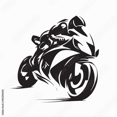 Moto Race Logo Design Motor sport Illustration Logo Vector