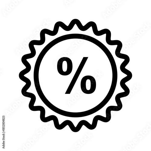 Percentage icon vector image. Suitable for mobile apps, web apps and print media.