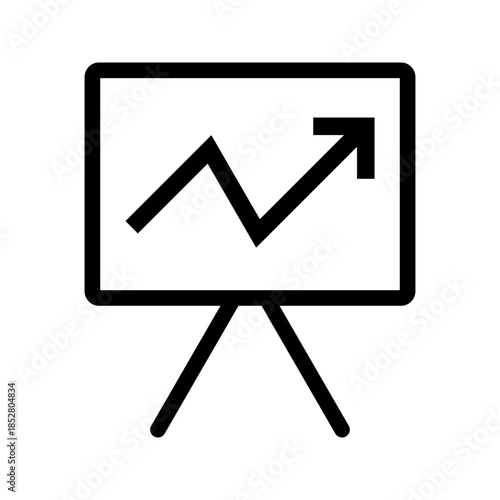 Presentation icon vector image. Suitable for mobile apps, web apps and print media.