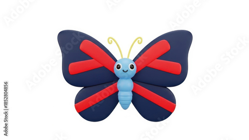 A colorful bouquet of flowers with butterflies flying around it in a serene environment from a front viewpoint.