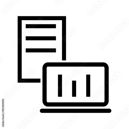 Statistical Report icon vector image. Suitable for mobile apps, web apps and print media.