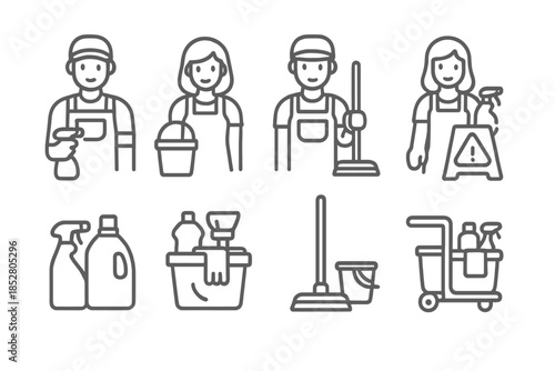 Cleaning Icons Set