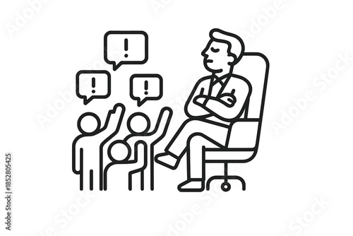 Boss ignores employees speaking up