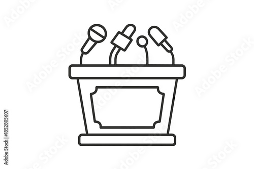 Podium with Microphones Icon