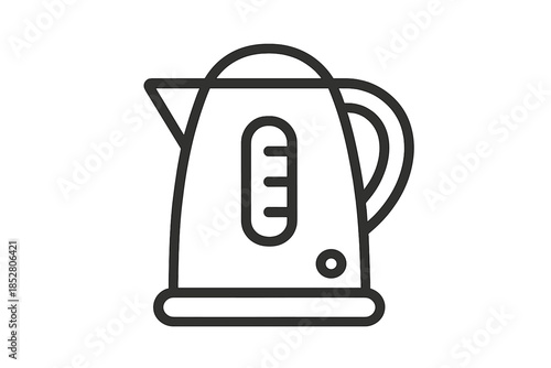 Minimalist outline of a kettle on a gradient background