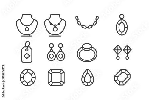 Jewelry Icons Set