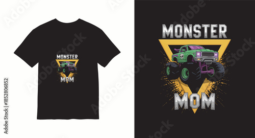 Monster truck vector t-shirt design