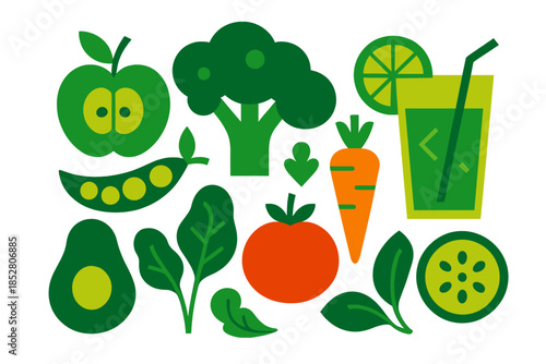 Healthy Food and Drink Icons