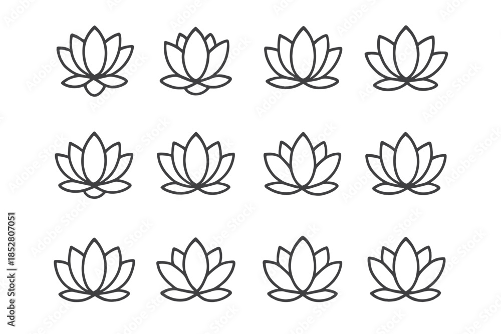 Obraz premium Lotus Flowers Pattern on Textured Background