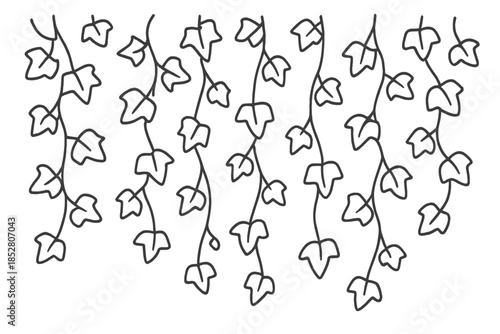 Dark grey ivy pattern with glowing effect