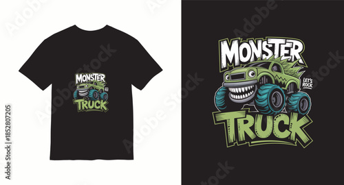 Monster truck vector t-shirt design