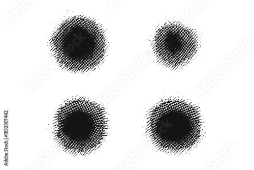 Abstract grayscale vortex patterns
