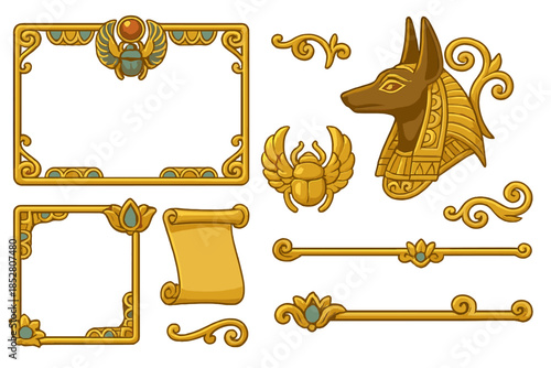 Egyptian Decorative Elements in Gold