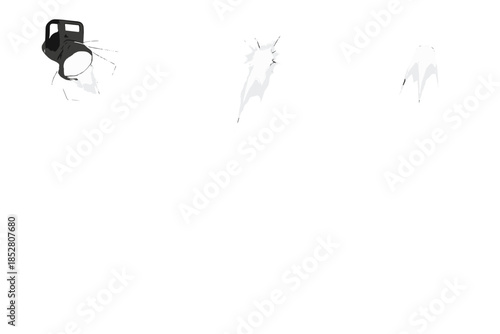 Spotlights on a dark background