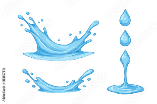 Dynamic Water Splashes and Drops