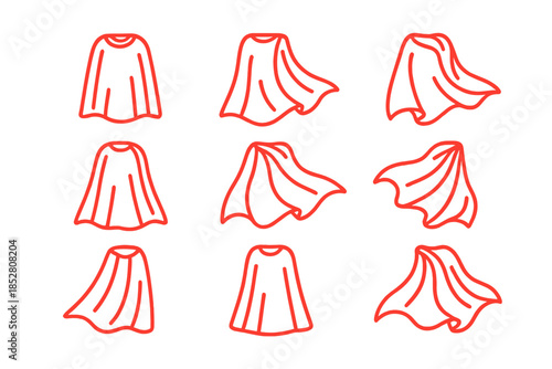 Red Neon Superhero Capes