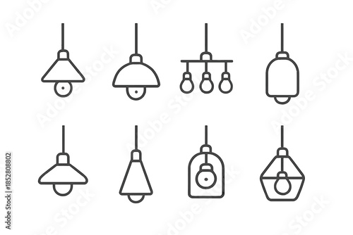 Collection of pendant light icons