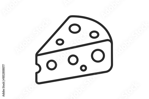 Cheese wedge icon with holes