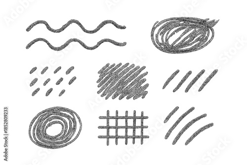 Abstract Gray Texture Patterns on Dark Background