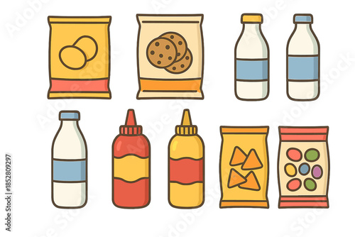 Assortment of Snacks and Drinks