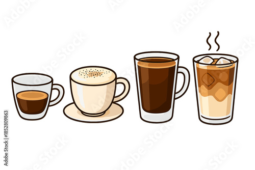 Four Coffee Drinks