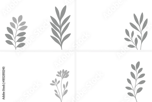 Abstract blurred background with frosted leaf motifs