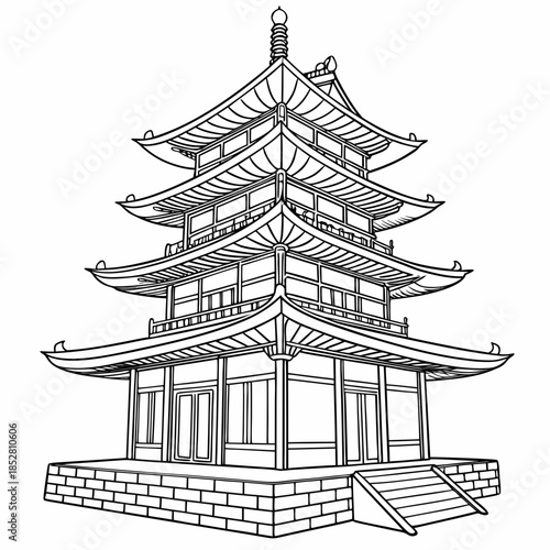 Traditional asian pagoda