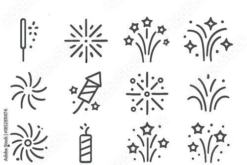 Collection of Fireworks Icons