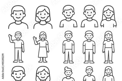 Diverse people icons on a gradient background