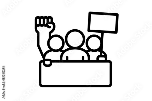 Abstract Gradient Background with Black Shape