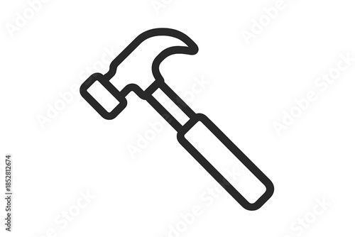 Hammer Icon on a Gradient Background