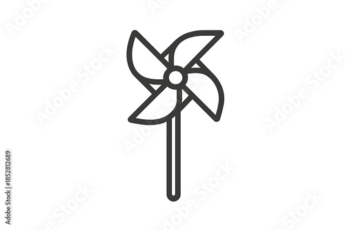 Stylized Pinwheel Graphic on Gradient Background