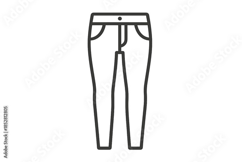 Outline of pants on a gray background