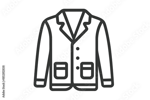 Suit jacket icon on a gray background
